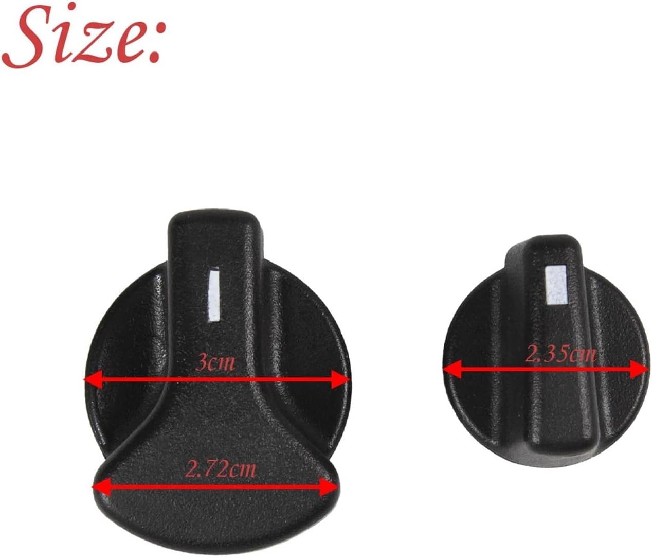 Car Air Conditioner Knobs | Compatible With Ford E150 E250 E350 E450 E550 Econoline，Upgraded Anti-Wobble Aluminum Temperature Dial Replacement 2Pcs