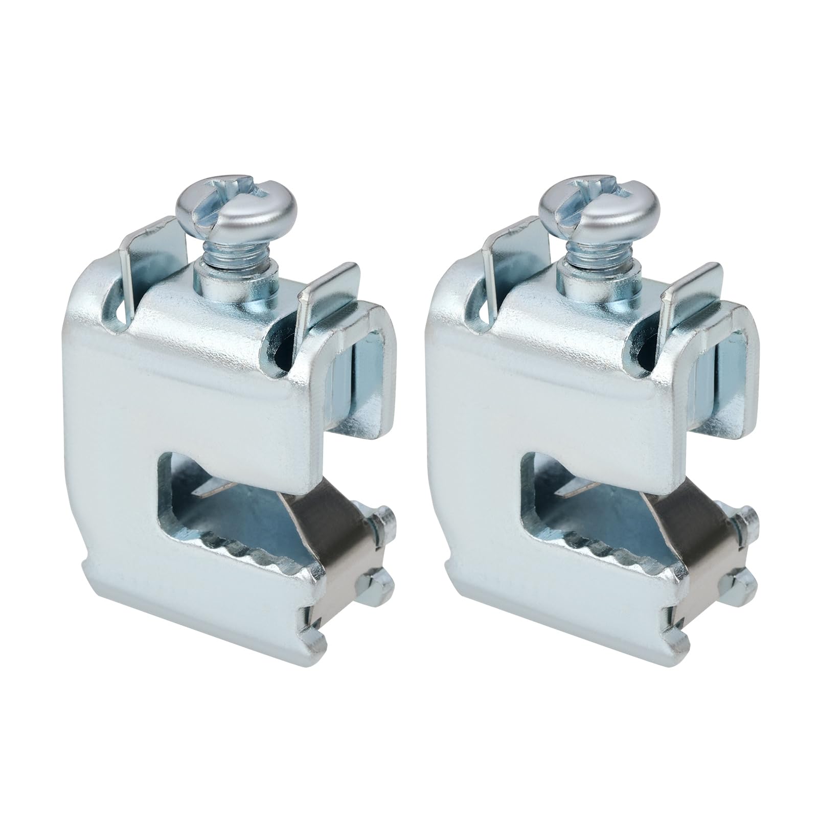 Create idea 2Pcs Busbar Terminal 16mm² for 12 X 5 MM Flat Copper for Connecting Single Multi-Wire and Free-Wire Cables to Busbars Galvanized Steel