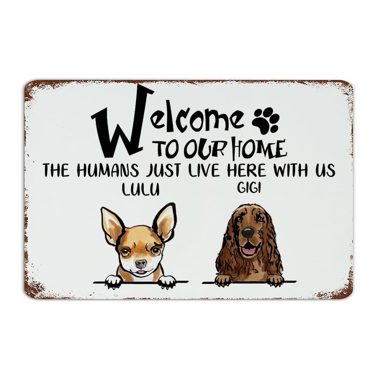 Plaque de garage métal extérieur Welcome contre les murs vides pour pubs et clubs associatifs