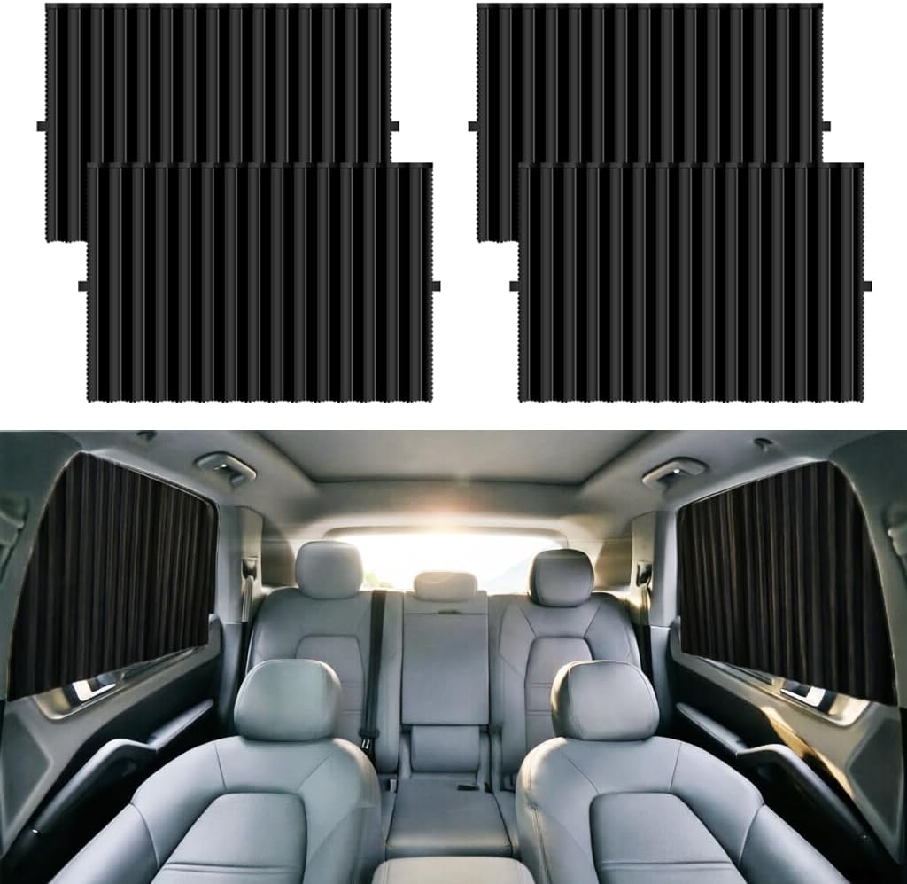Car Sunshade, Magnetic 4PCS Car Privacy Window Shade, Car Window Shade for Breastfeeding, Taking a nap, Changing Clothes, Camping (Back Seat 4pcs)
