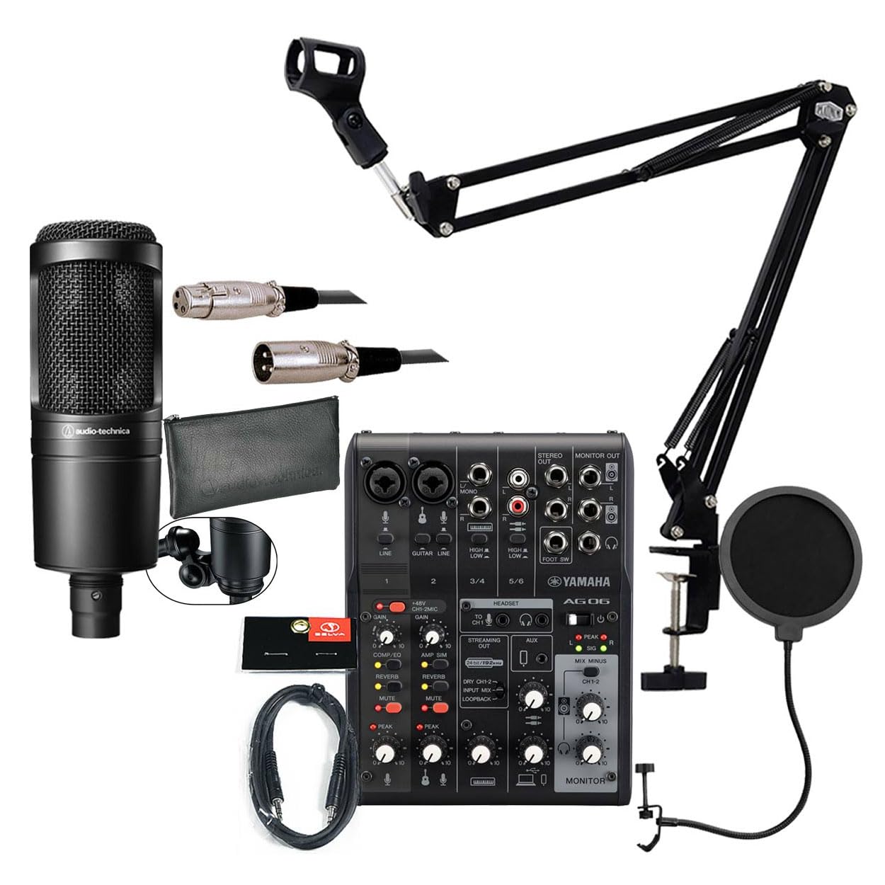 Amazon.co.jp: YAMAHA / AG06MK2 BLACK AT2020 PCユーザー向け 配信 