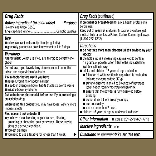 Goodsense Clearlax, Polyethylene Glycol 3350 Powder For Solution, Osmotic Laxative, 17.9 Ounce #TOP3