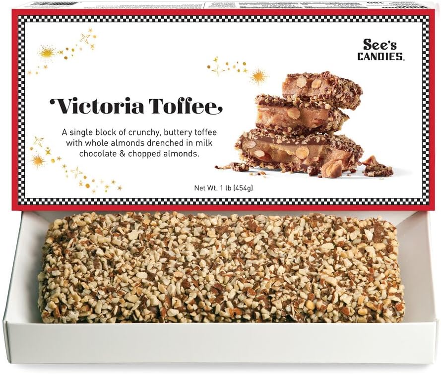 See's Candies 1 lb Christmas Victoria Toffee Grocery