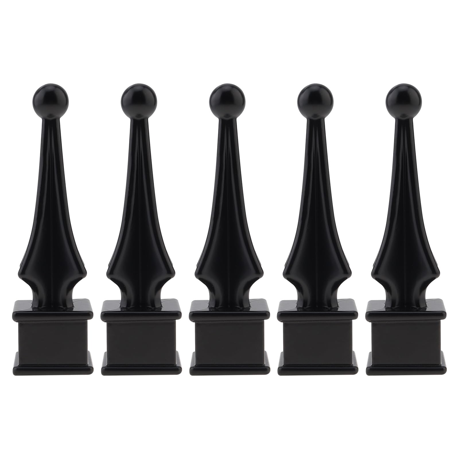 Embout de clôture 1,9 cm en alu premium résistant à la corrosion lot de 5 capuchons noirs