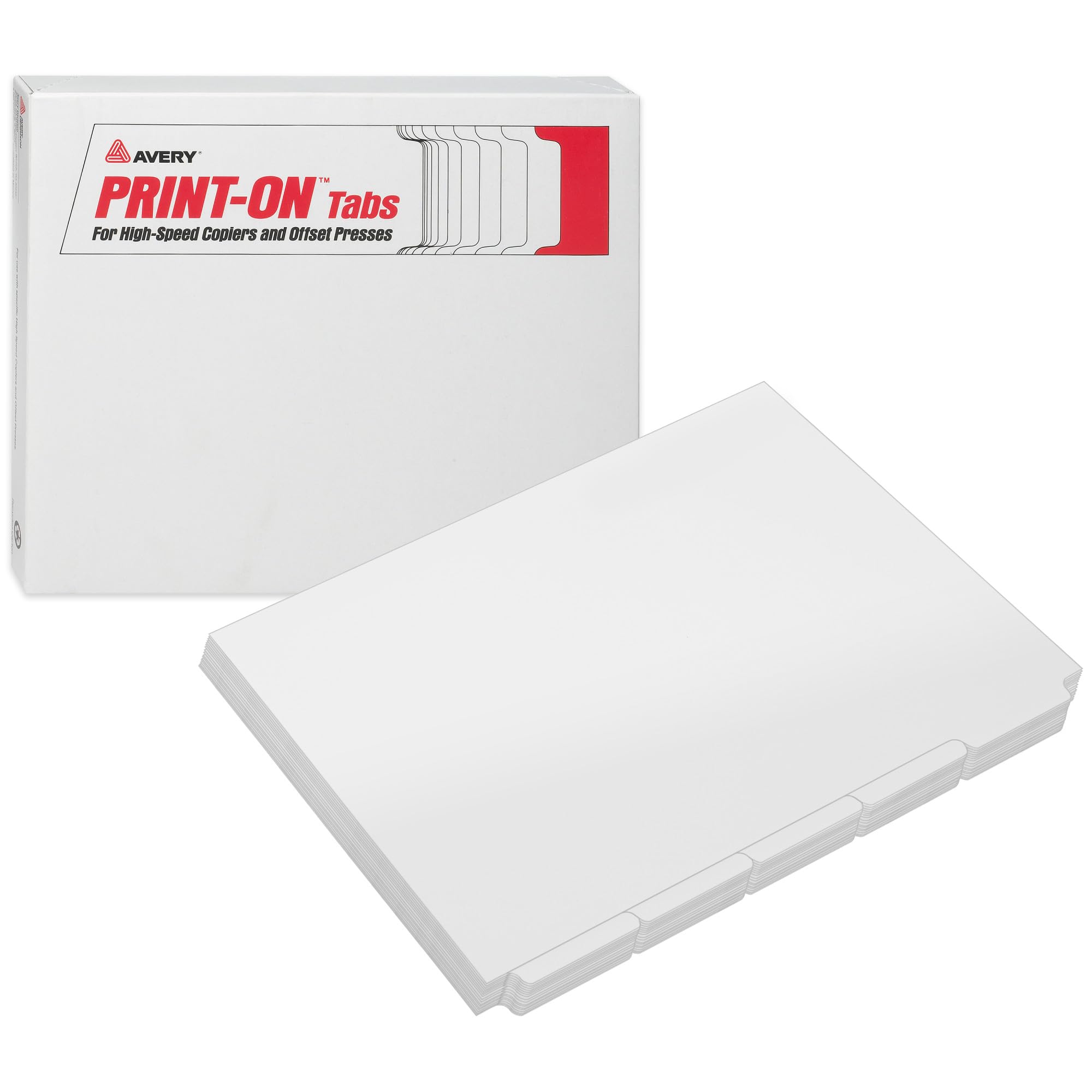 Amazon.com : Avery 5-Tab Copier Dividers, Unpunched, White, 30