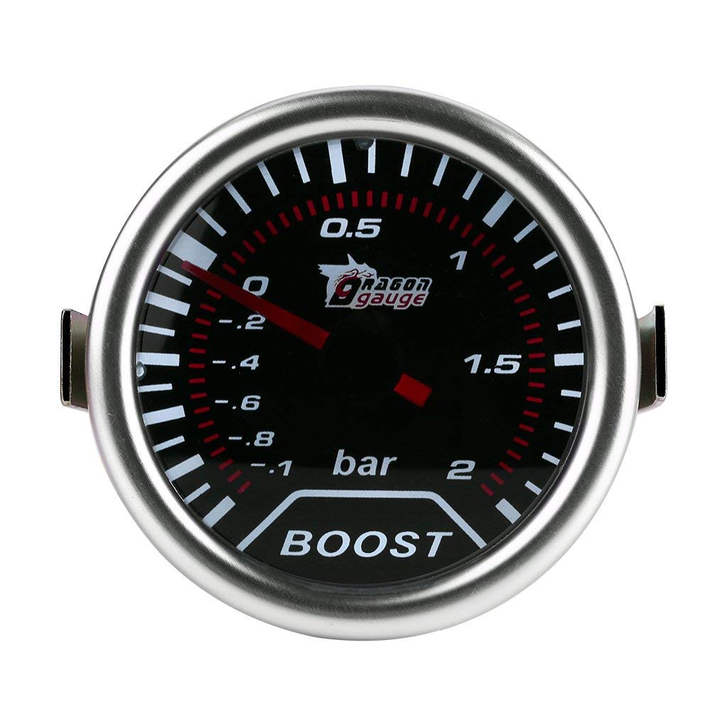 Dilwe Misuratore di manometro Turbo Universale 30 PSI - Calibro di Pressione di sovralimentazione con Tubo in PVC