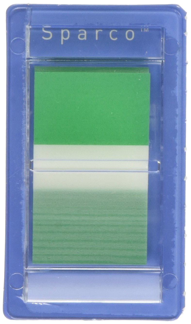 Sparco19262 Removable Standard Flags, Dispenser, 1-Inch , 100/PK, Green