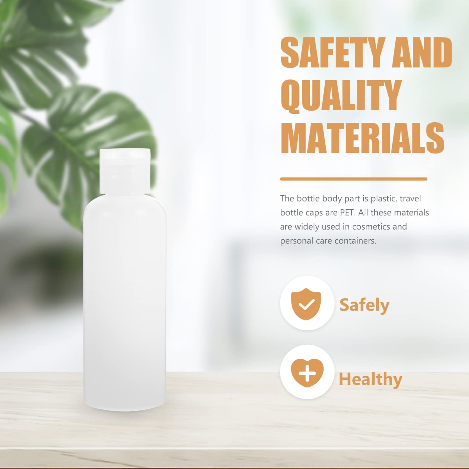 Mipcase 50 Pezzi Flaconi da Viaggio 100ml in Pe Bianco, Bottiglie Vuote Flip-top per Lozione e Shampoo, Pratiche e Antigoccia