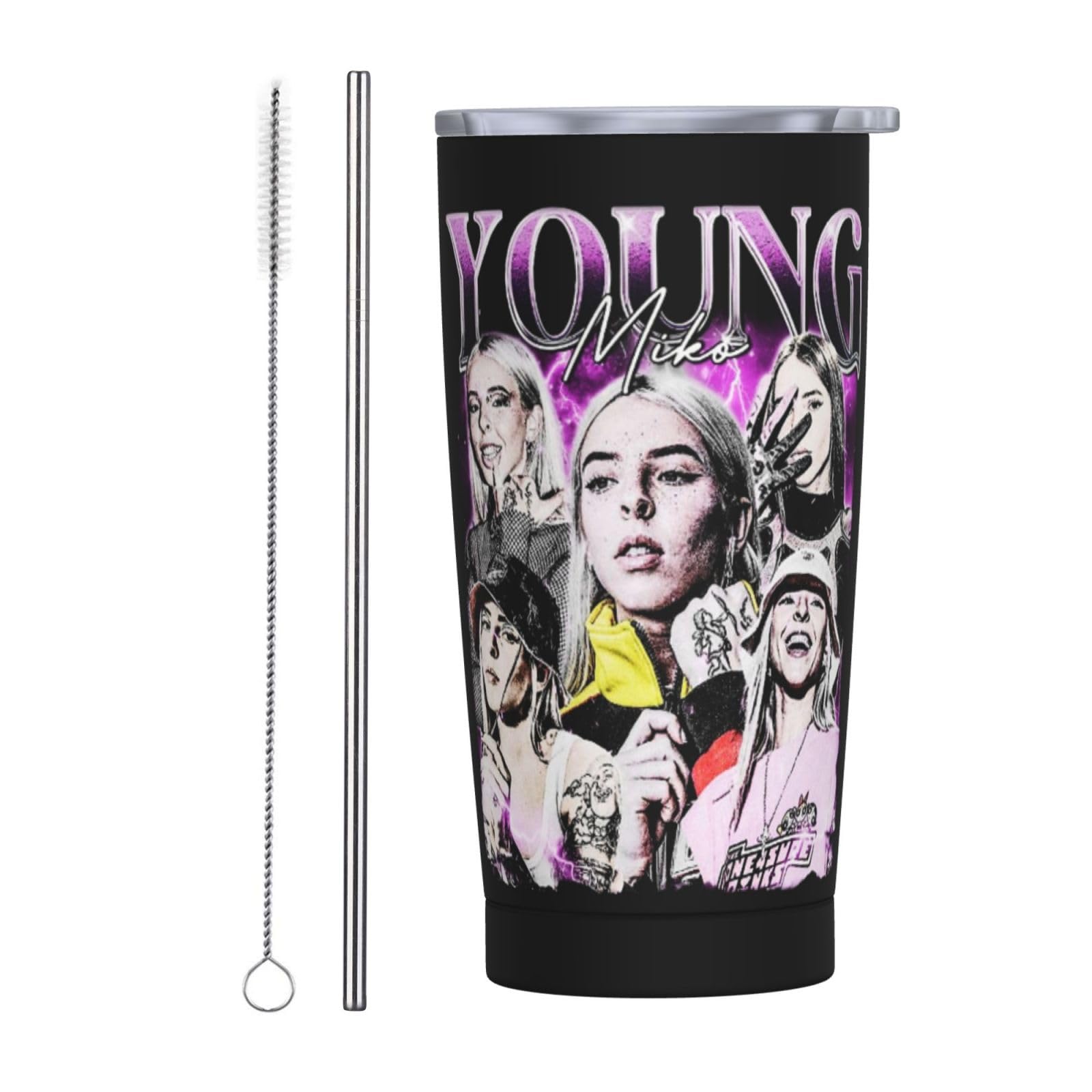 Young Rapper Miko Insulated Tumbler 20 oz Travel Coffee Mug Stainless Steel Vacuum Cup for Men and Women