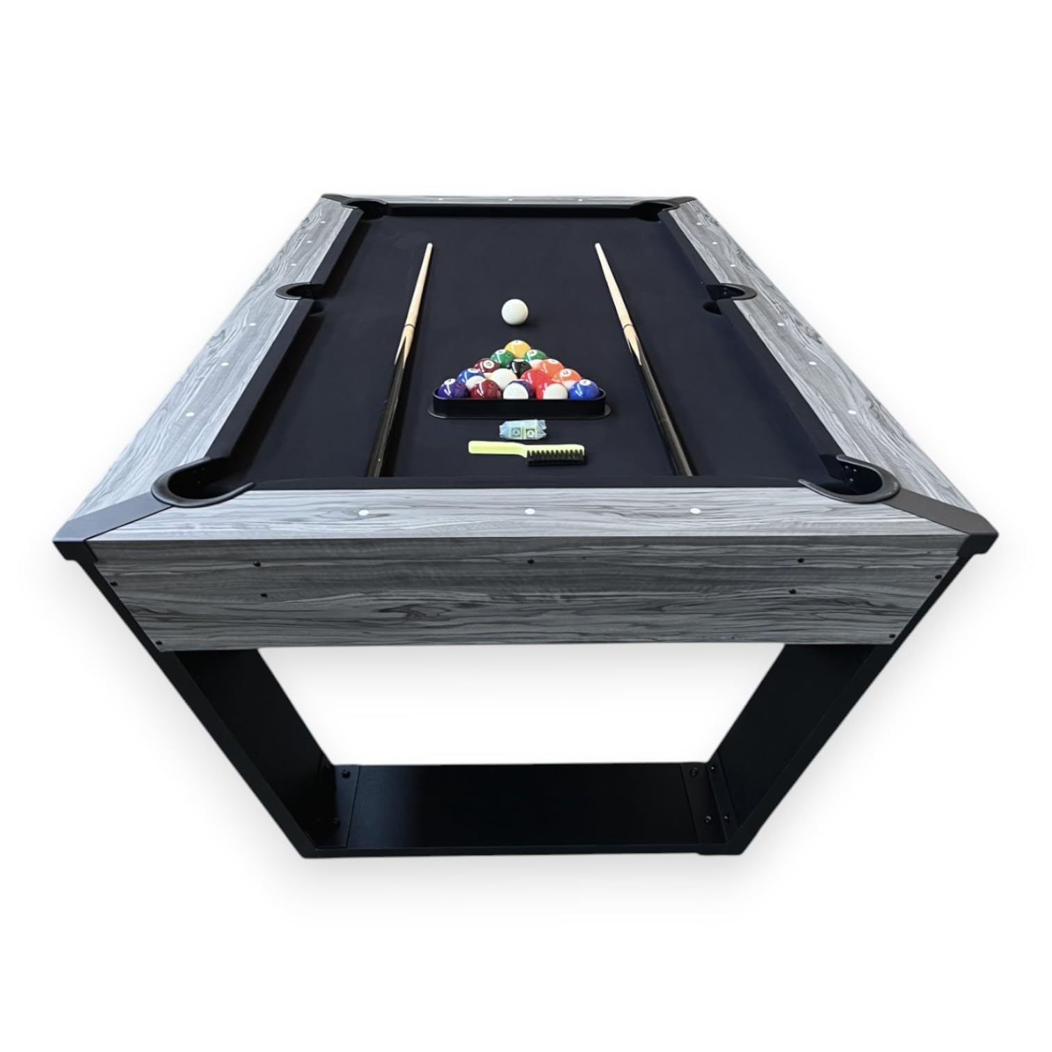 Mesa de billar profesional con accesorios – Mesa de billar para adultos diseño negro – 2,1 m Neptune