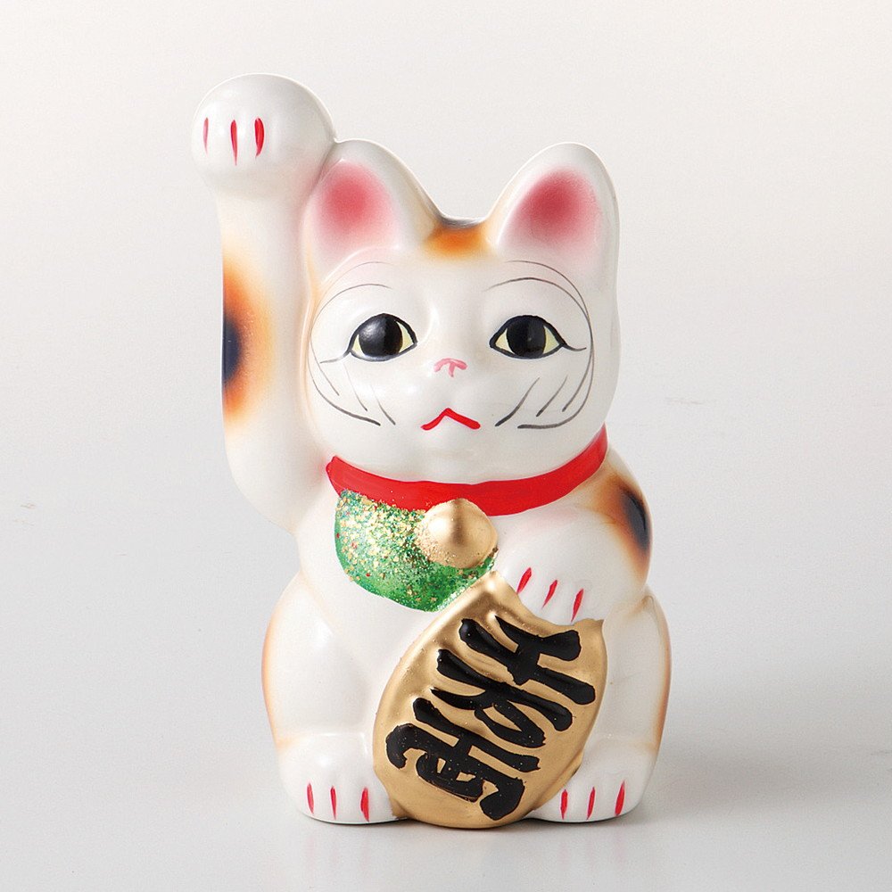 Amazon.co.jp: 招猫貯金箱（白） [ 品：猫 x 1 / 7.7 x 8 x 14cm 箱