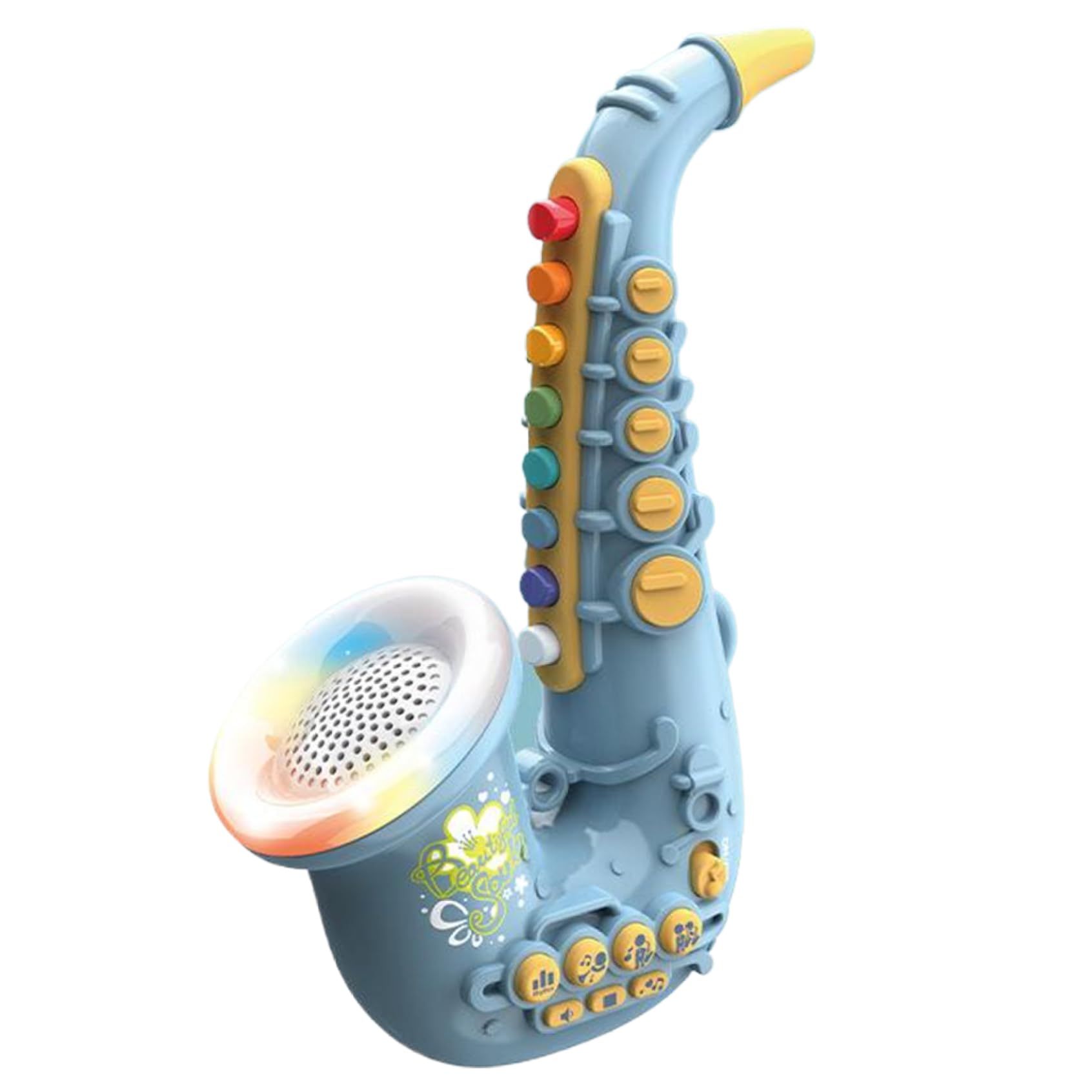 Suxdlan Toy Saxophone Early Education Toy Kids Trumpet Enlightenment Saxophone with Light Effects and Music Trompetas Musicales Material Resistant for Kids Musica Practice