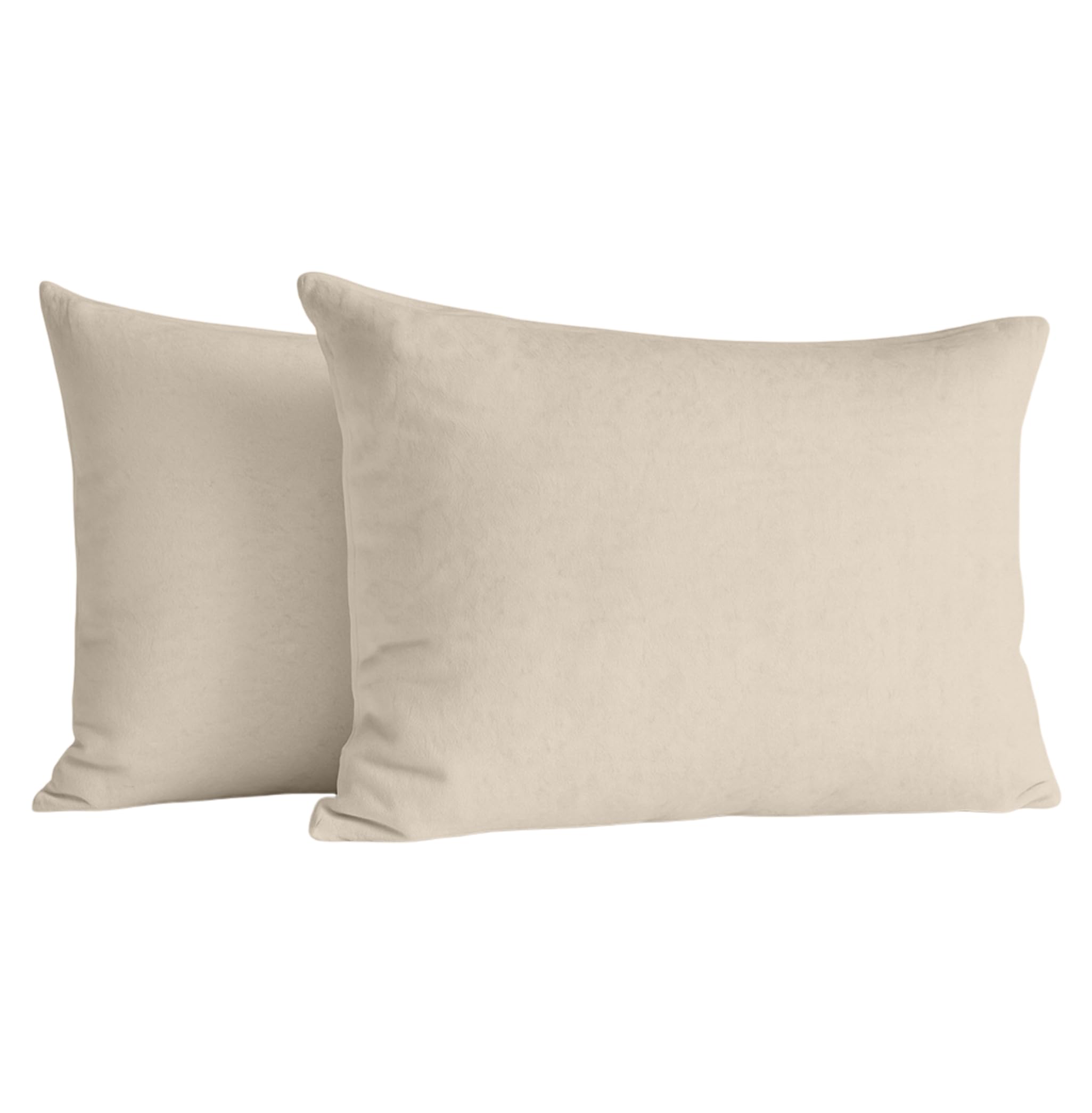 Egypto Cream 100% Brushed Cotton Thermal Flannelette Pillowcase Pair - Soft, Cozy, Warm, Thermal Pillow Covers For Home, Bedroom Décor,