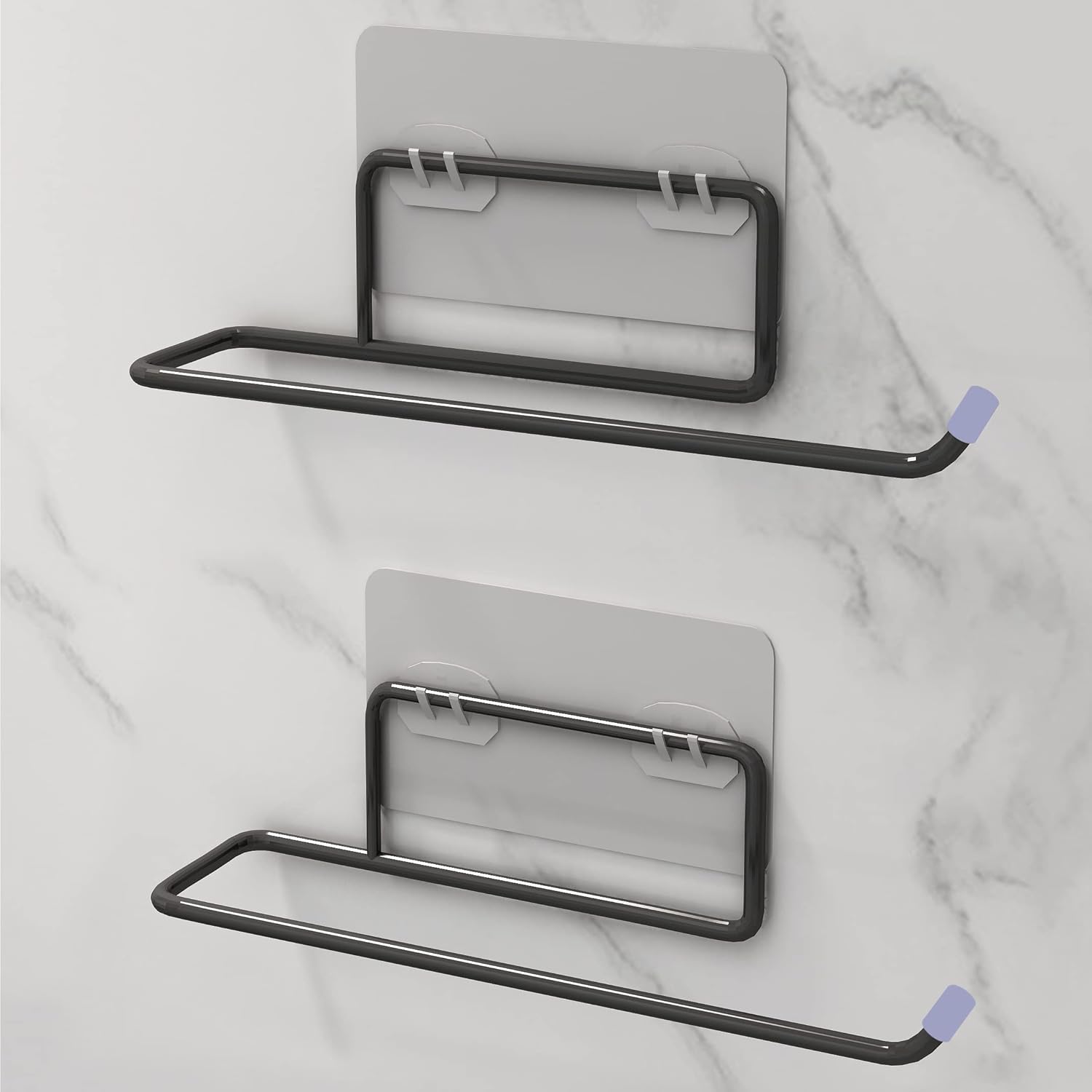 Plantex Self Adhesive GI Steel Toilet Paper Roll Holder/Hanger (Black