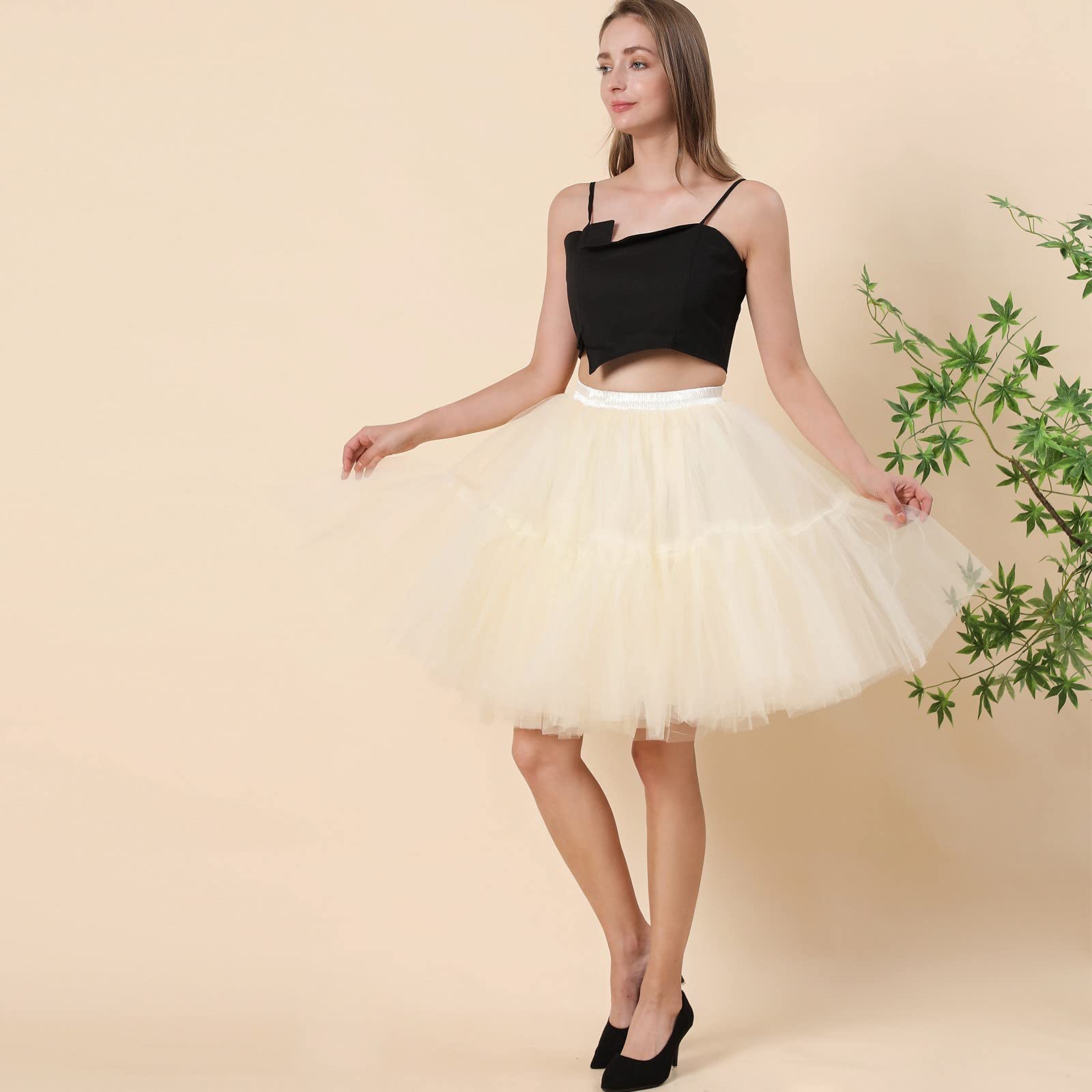 Faschingskostüme Damen Tüllrock Bunt Kostüm Sexy Karneval Unterrock 50Er Petticoat Tütü Rockabilly Ballett Ballettrock Blau Weißer Tutu Rot