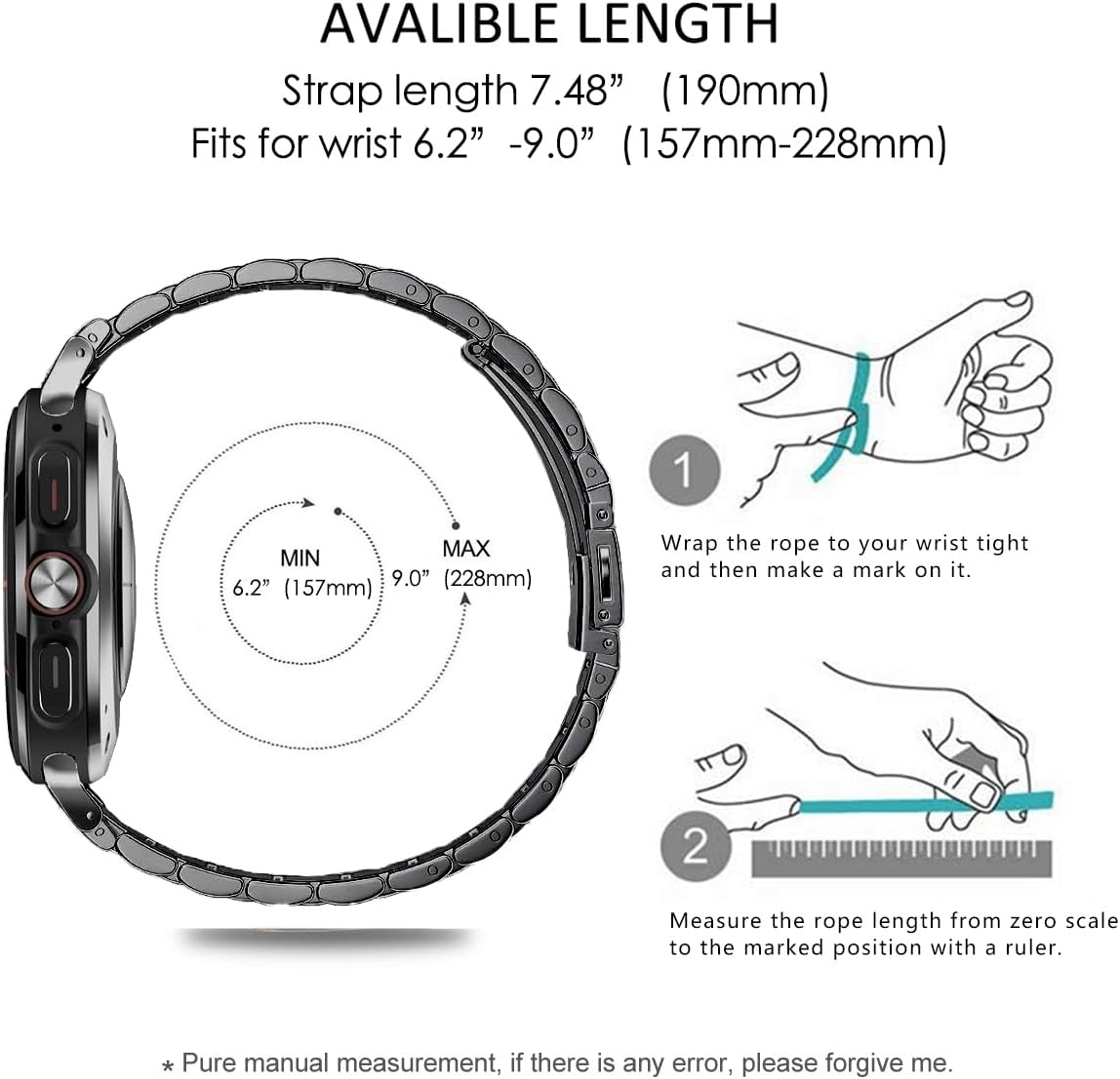 DEALELE Bands Compatible with Samsung Galaxy Watch 8 40mm / 44mm / 8 Classic 46mm, No Gap Soild Stainless Steel Metal Replacement Strap for Women Men