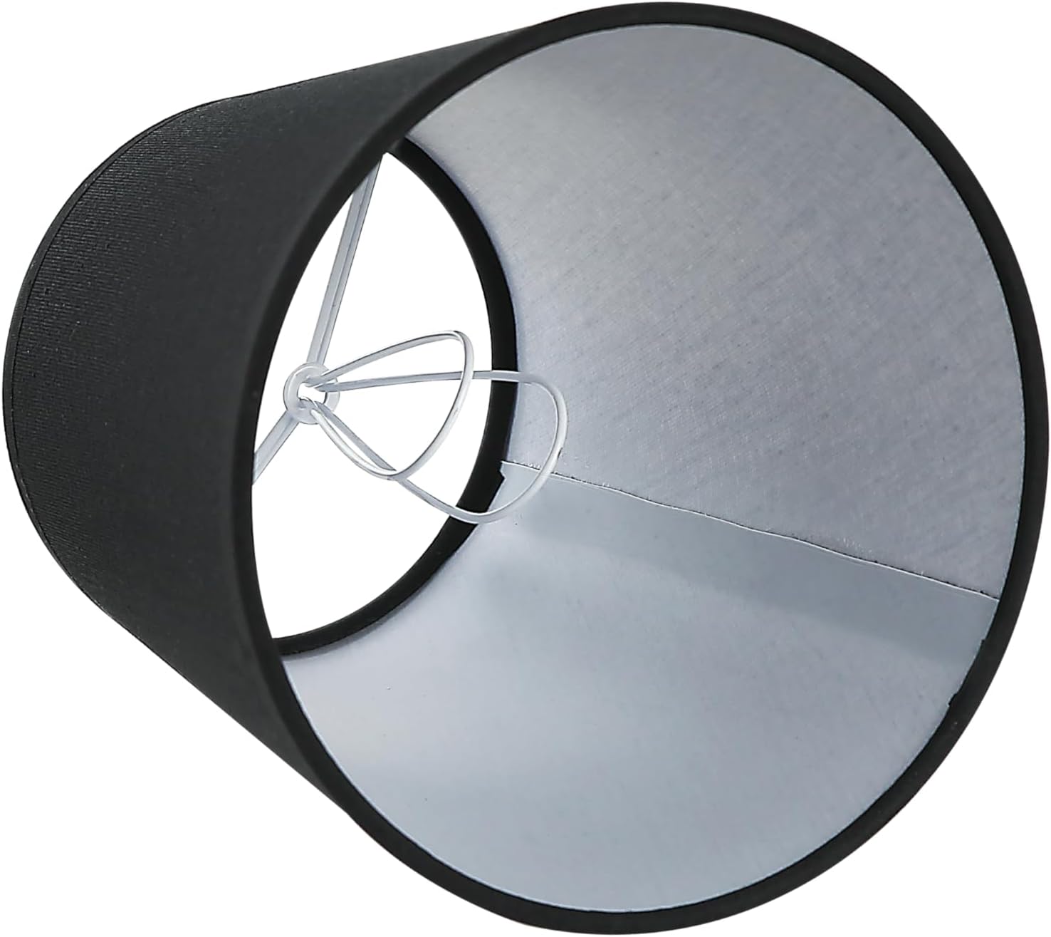 5 Pack Black Chandelier Shades, 4" Top x 6" Bottom x 6" High Barrel Lamp Shade, 4x6x6 Inch Linen Fabric, Perfect Fit for 5-Light Pendant Light Wall Sconce, Clip On Bulb E12 Socket(Set of 5)