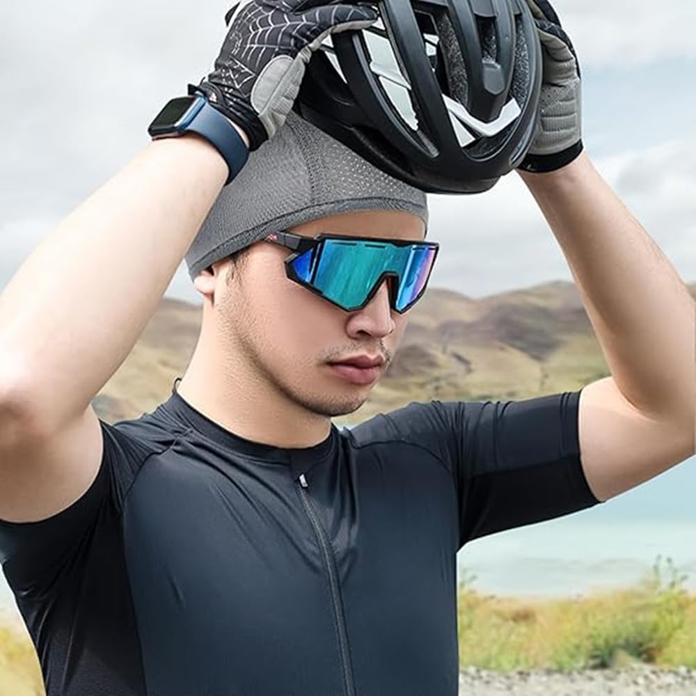 2 sztuki czapki rowerowej dla mężczyzn, letnia czapka rowerowa, pod kask, do jazdy na rowerze, sportów motocyklowych, biegania i baseballu, 2 sztuki