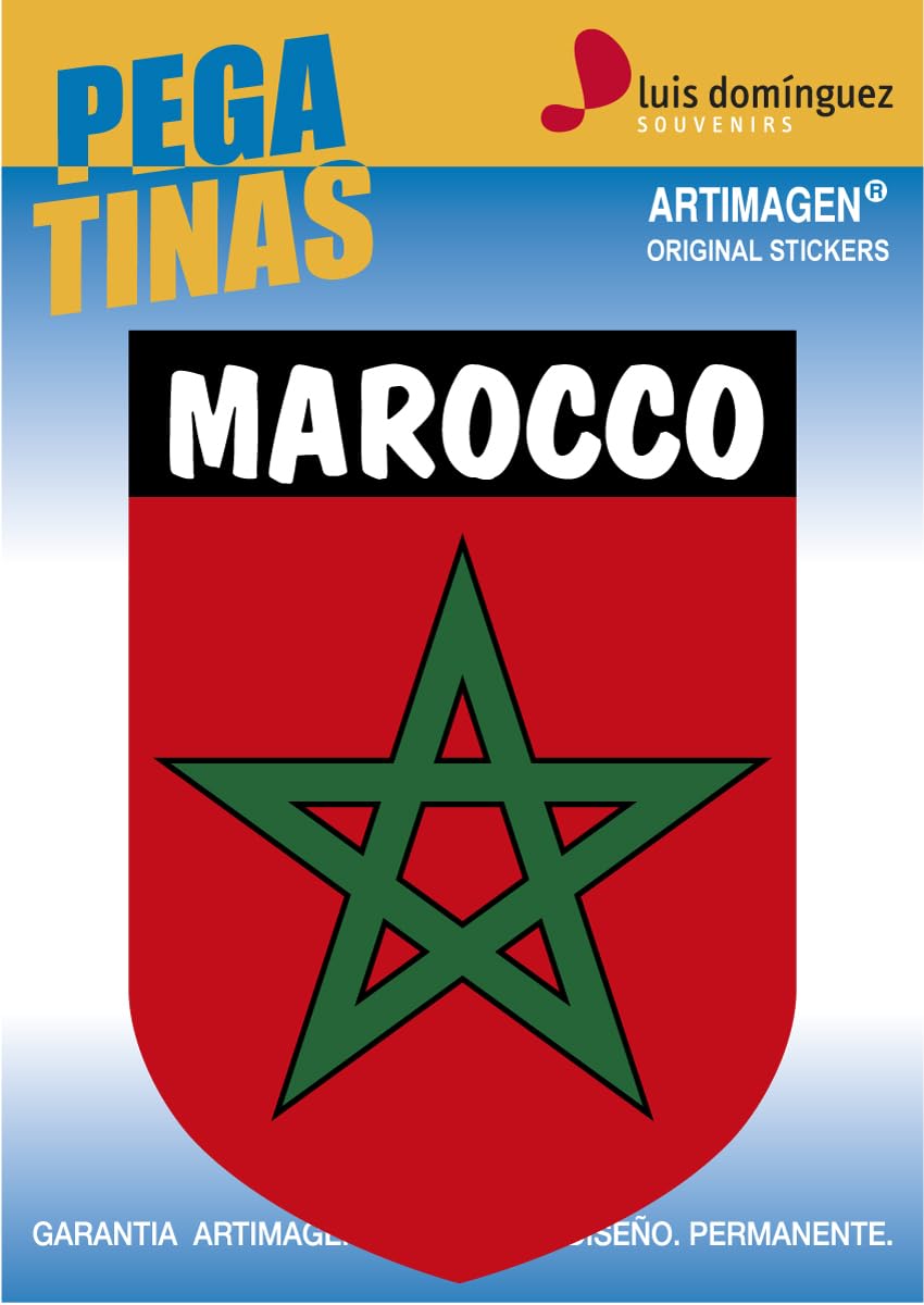 Pegatina Escudo Marruecos 40x60 mm
