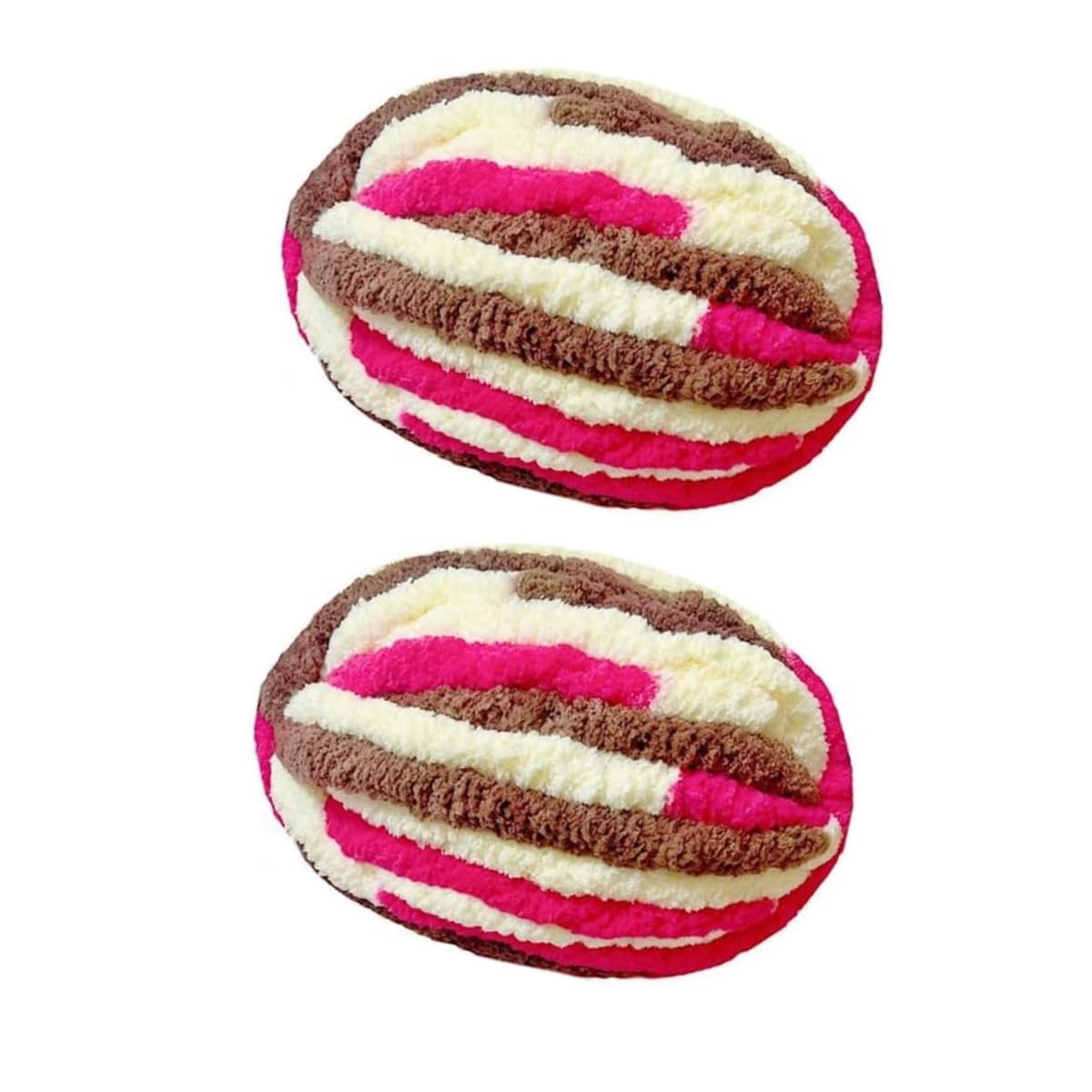 RIESKAS 2 pcs Yarn Knitting Yarn Soft Chunky Wool Crochet Ball Craft Multi Color Bulky Crochet 250g, for Blanket DIY Craft Multicolour Multi-1