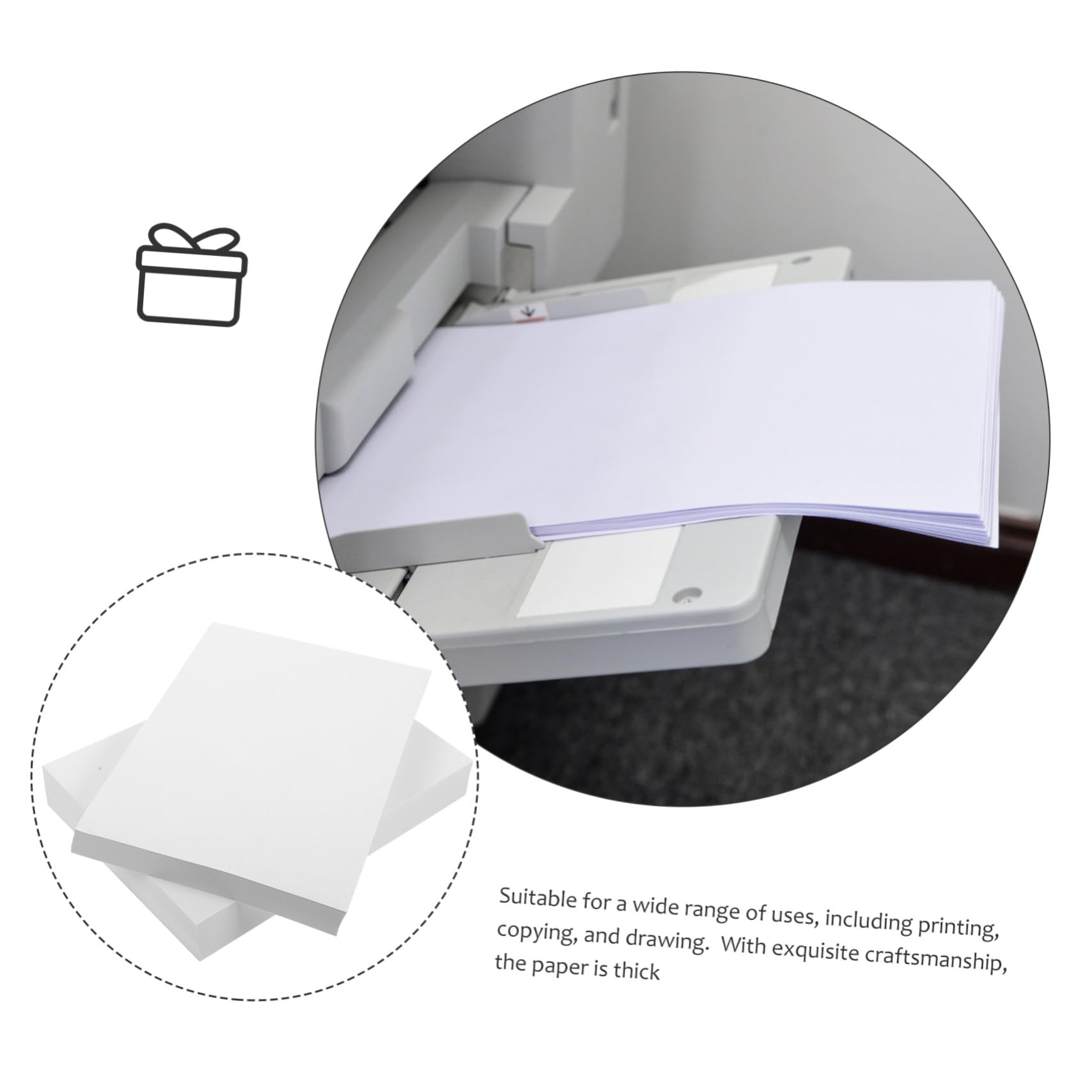 500feuilles Papier Imprimante Épais Papier Multi-usage Pour Impression Et Dessin Pour École Et Bureau