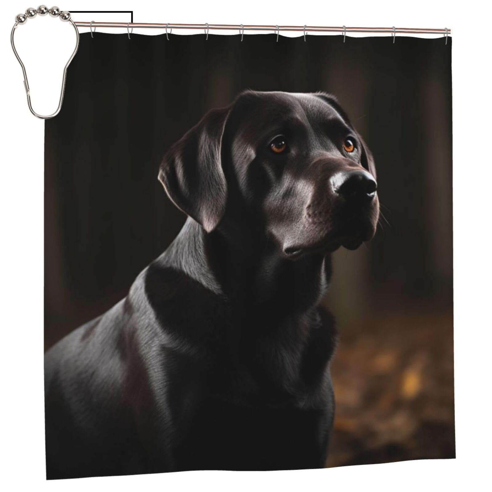 Rideau de douche Labrador pour décorer la salle de bain familiale avec originalité