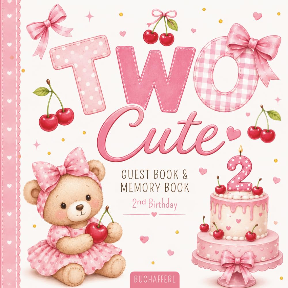 Two Cute - My 2nd Birthday: Guest Book & Memory Book for a Second Birthday Party