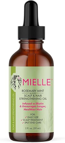 Mielle Organics Rosemary Mint Balg & Hair Fortaleciendo aceite para todos los tipos de cabello, 2 onzas