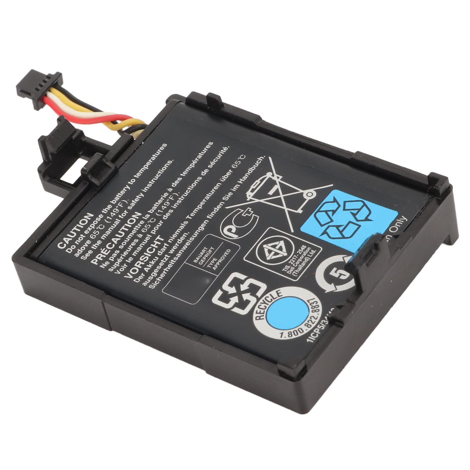 KIMISS Batterie T40JJ 70K80 3,7 V 1,8 Wh 500 MAh pour PERC H710 H730 et PowerEdge M620 R320 R420 R520 R620 R720 T110 T420 – Batterie de Contrôleur Fiable