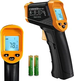 Soonkoda Pistola de termômetro infravermelho digital para cozinhar, churrasco, forno de pizza, termômetro infravermelho, -58 ℉ ~ 1112 ℉ (-50 ℃ ~ 600 ℃) pistola portátil de temperatura a lase