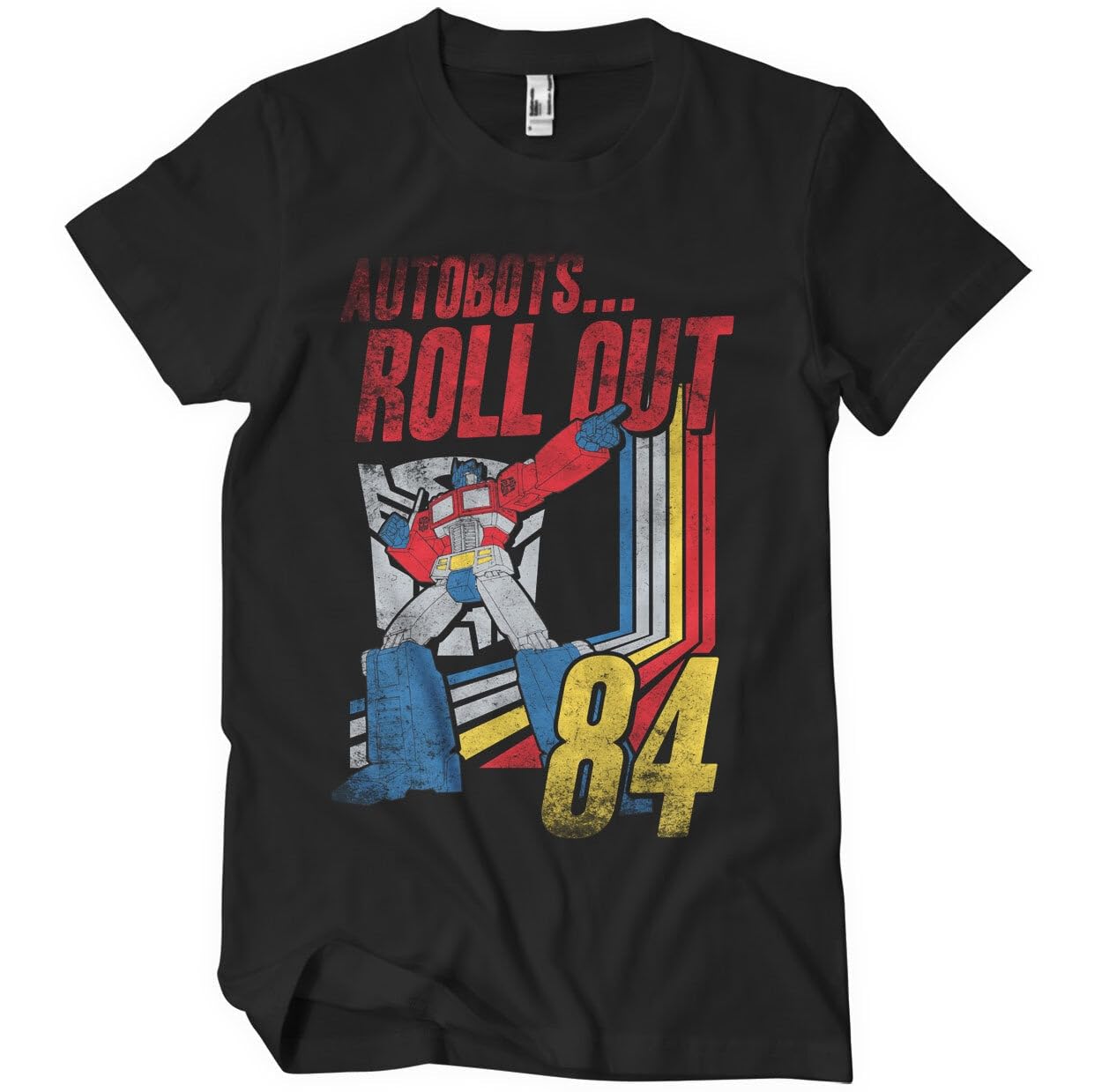 Transformers Officially Licensed Autobots - Roll Out Mens T-Shirt (Black), Large