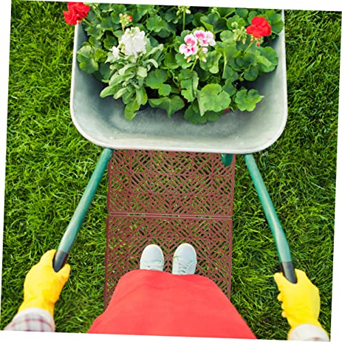 Housoutil 2 Stuks Tuinmat Rubberen Vloertegels Buiten Tuin in Elkaar Grijpende Tegels Kunststof Tuintegels Kunststof Straatstenen Loopbrug Buiten Douchemat Wasmachine Plastic Antislip - Image 3