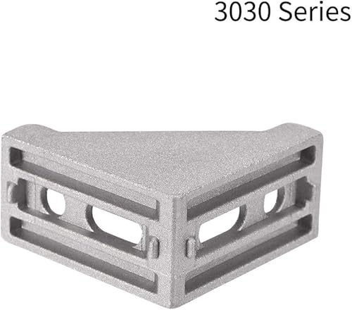 Miniatura 3 de uxcell Refuerzo de soporte de esquina interior, 2.362 in x 2.362 in para perfil de extrusión de aluminio serie 3030, 8 piezas (plata)
