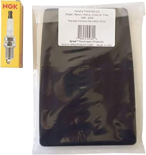 Spree Compatible/Replacement for Yamaha Raptor 50 80 YFM50 YFM80 ATV Air Filter WITH SPARK PLUG