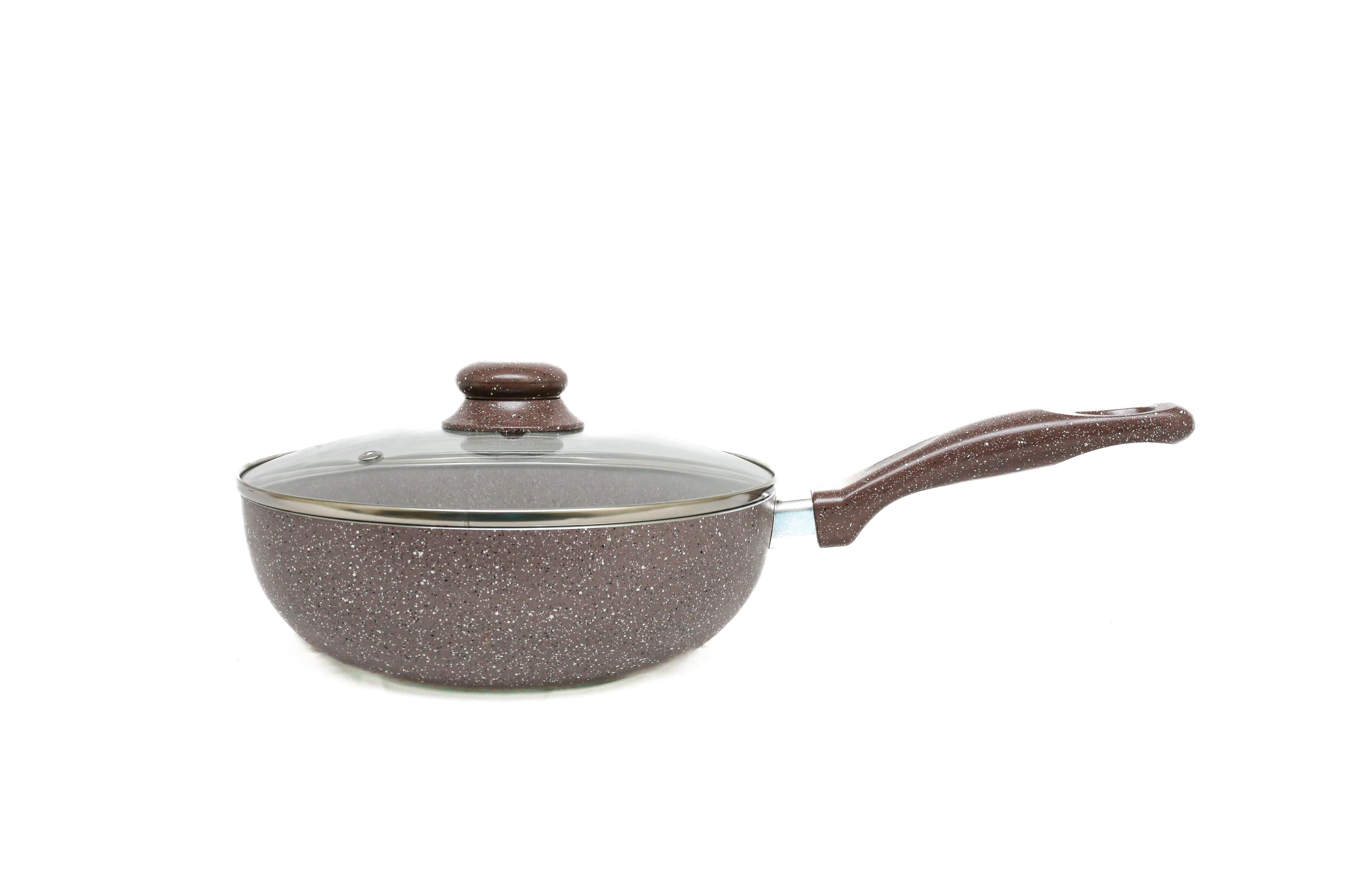 Marble Coated Wok Pan - 24cm | Non-Stick Stir-Fry Pan with Marble Coating