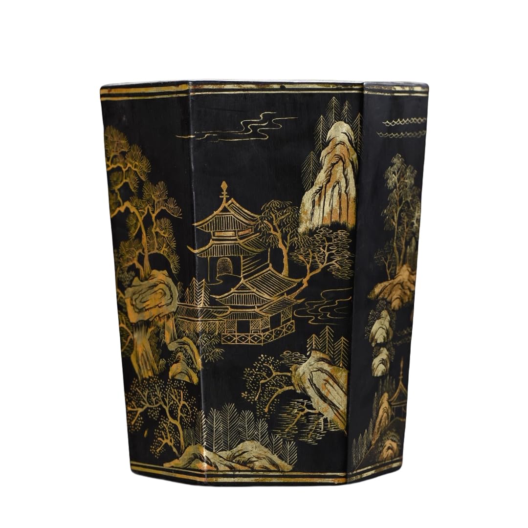 Feng Shui styl drewniany uchwyt na długopis, dekoracja domu, chiński styl vintage, pojemnik na ołówki, do biura, gabinetu, antyczny styl