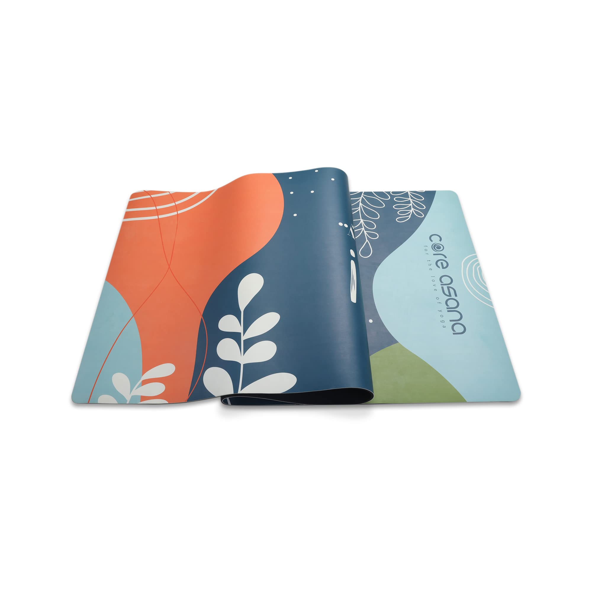 Core AsanaKids Yoga Mat - Non-slip, Non-Toxic PU Rubber Exercise Mat - 5mm Thick Printed Play Mat For Girls, Boys