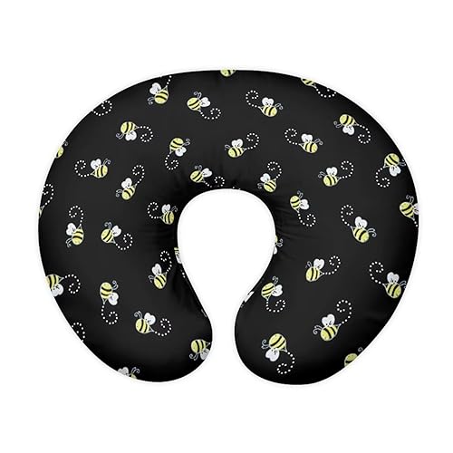 Vista 14 de Forchrinse Funda de almohada de lactancia floral de mariquita rosa para bebés y niñas, funda de almohada de lactancia materna suave lavable