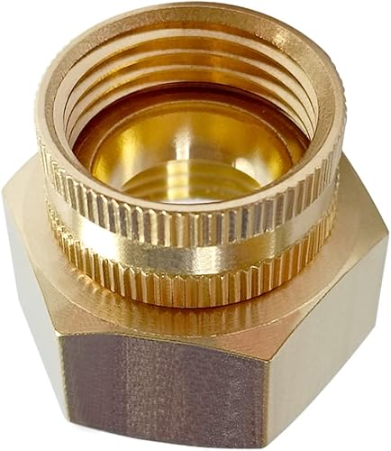 Miniatura 7 de Uenede 2 piezas de latón reductor de manguera de jardín conector giratorio de 34 pulgadas GHT a 34 pulgadas NPT roscado doble hembra reductor