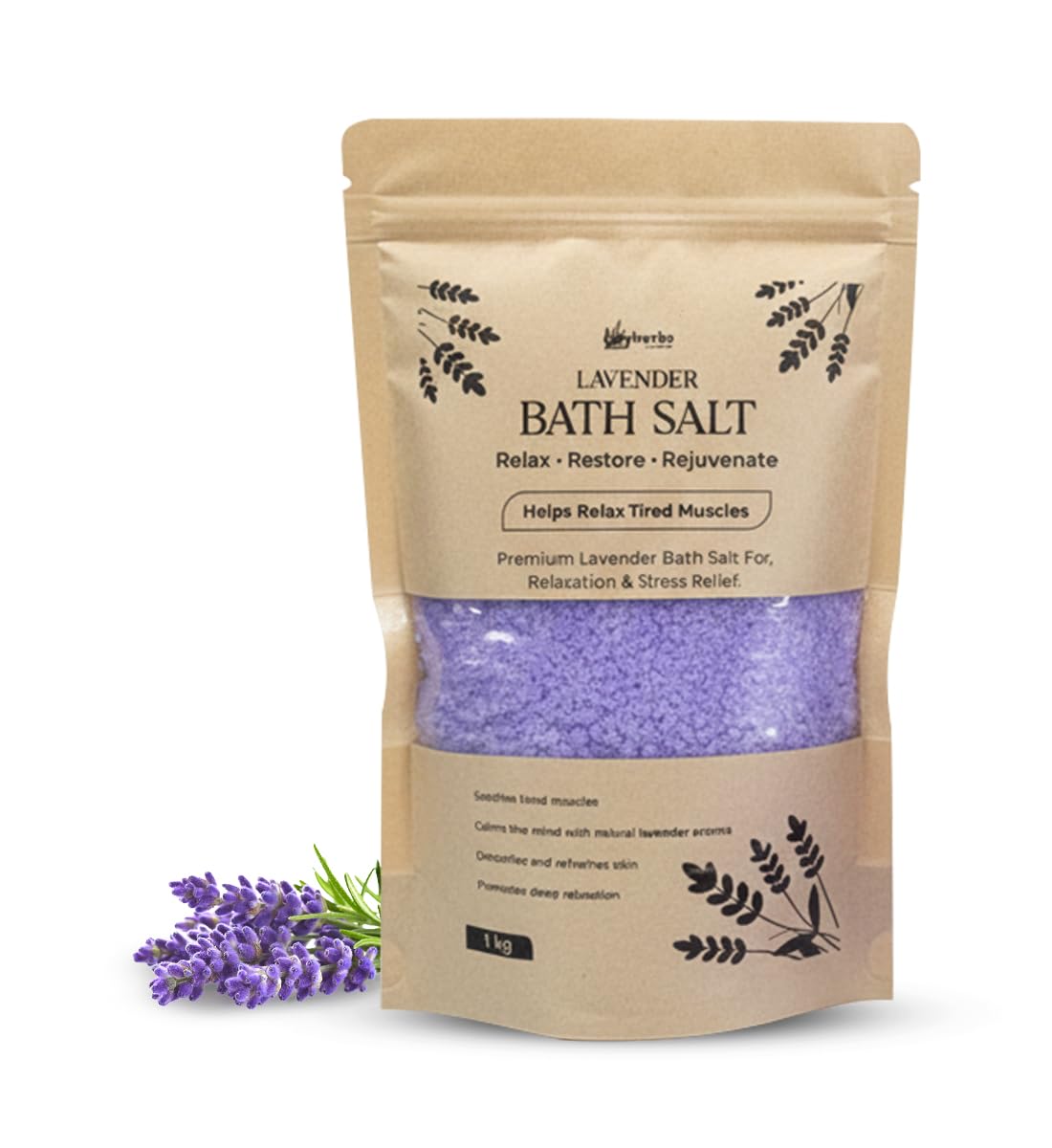 Lavender Bath Salt - 1kg Bulk Pack | Pure Epsom & Sea Salt with Lavender Essential Oil | Stress Relief & Muscle Recovery Soak | Natural Aromatherapy for Better Sleep & Soft Skin | Ideal for Foot & Body Spa-image-27