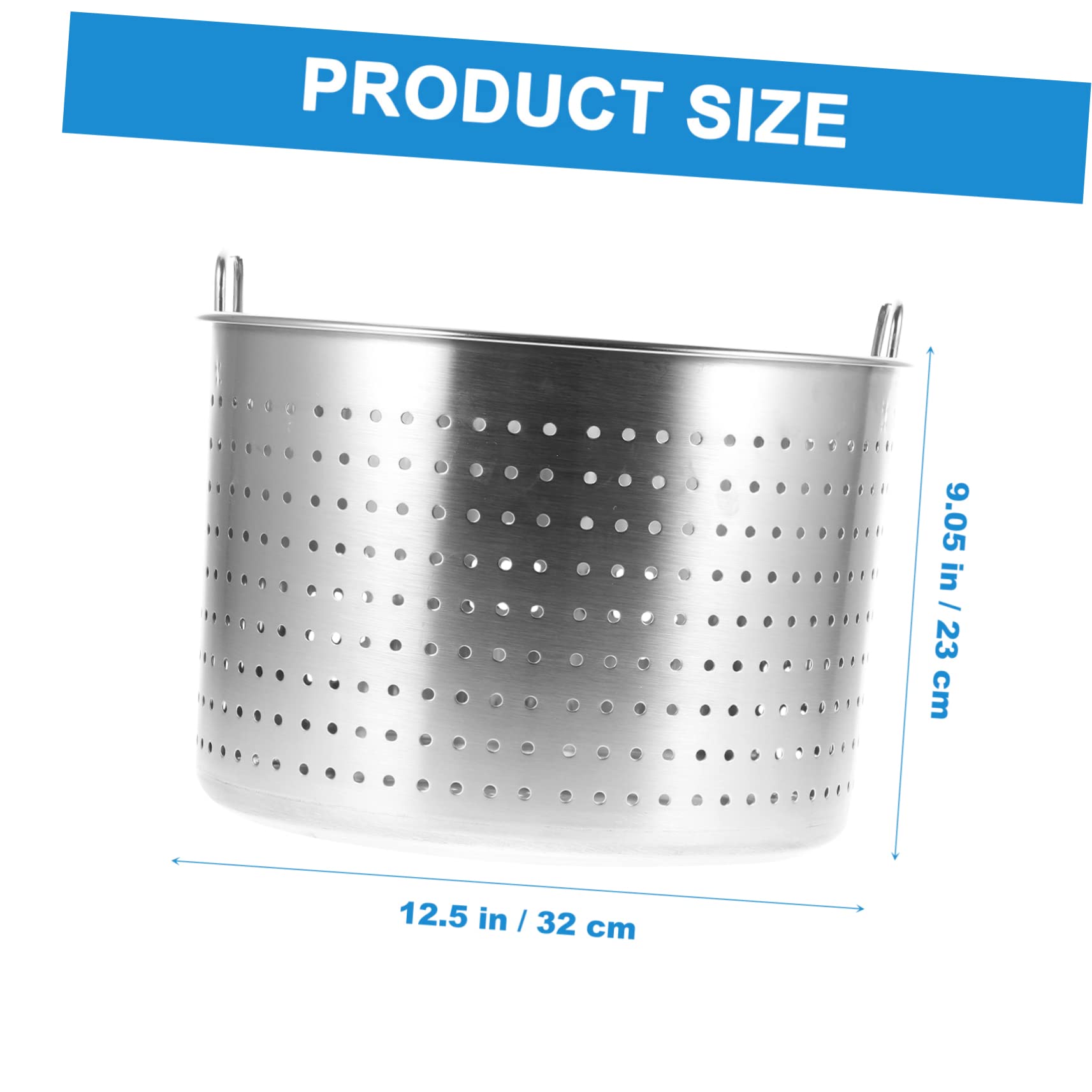 Olla de Acero Inoxidable para Cangrejos de Río 35 Cm Cubo Filtrante Resistente Fugas Utensilio de Cocina para Drenar Líquidos y Aceite Uso Doméstico