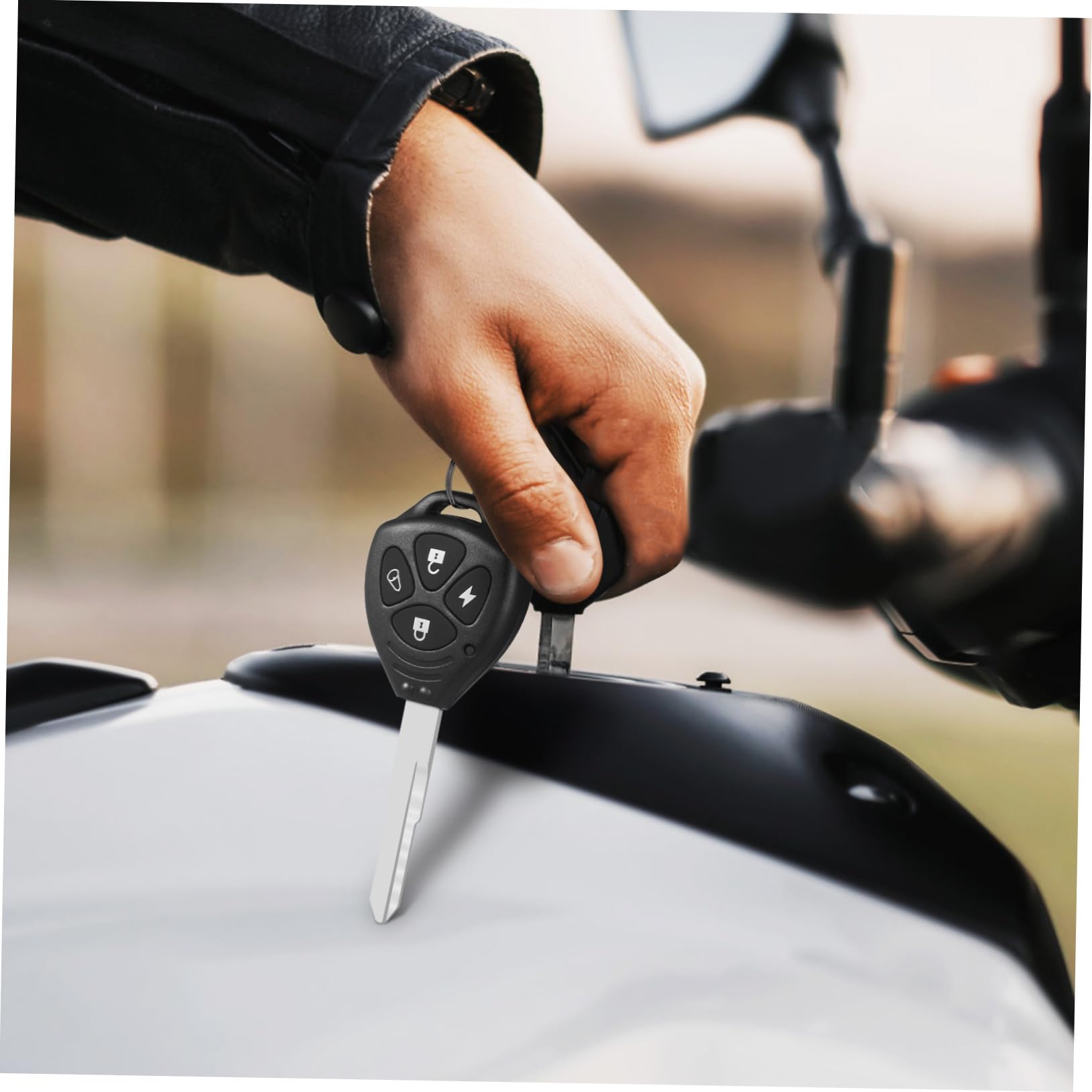 Allarme Antifurto Moto 315mhz Abs con Avvio Remoto | Scooter e Motociclette, Nero, Batteria Inclusa e Telecomando, Quiescente ≤3, 5