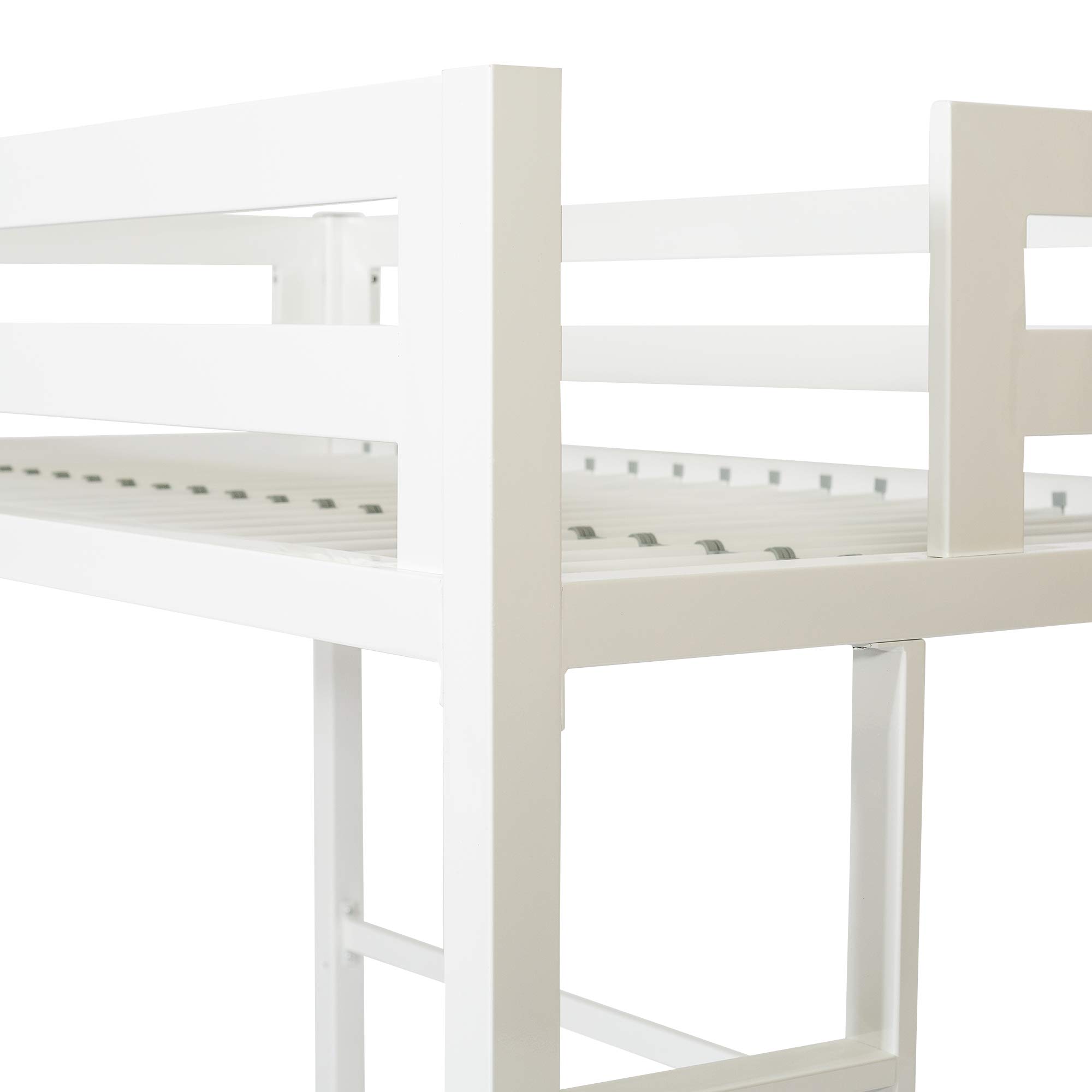 HOME ACCENT FURNISHINGS New Premium Deluxe Twin Metal Loft Bed in White