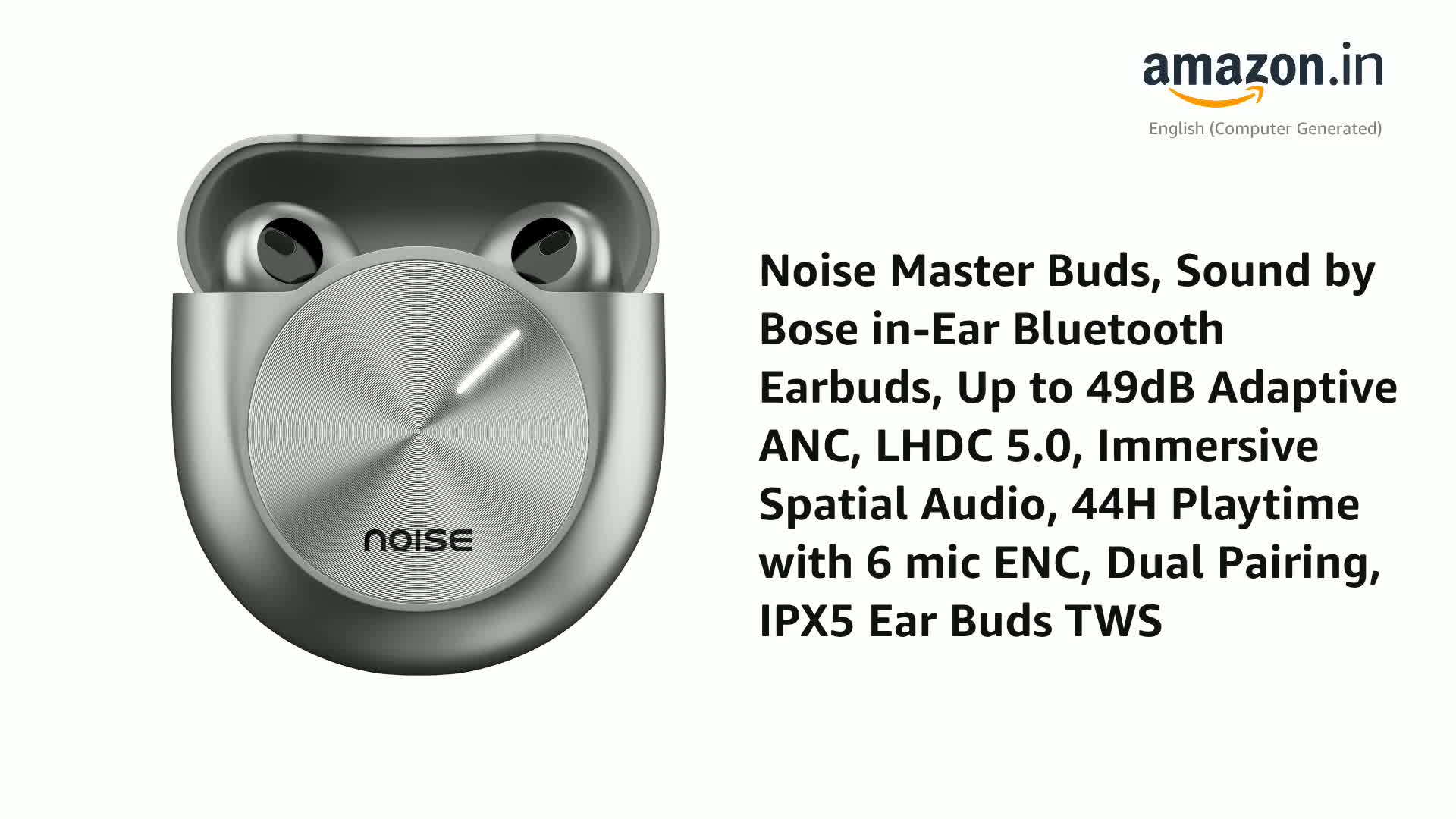 Noise Masterbuds: Wireless Earbuds with Sound by Bose at Amazon.in