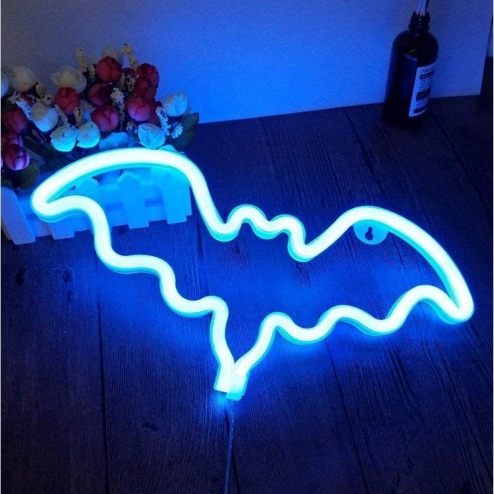 Asotagi Light Led Neon Bat Neon Sign Neon Night Art Decor S For Wall Battery/Usb Powered Signs Decor For Living Room Bar Christmas Party