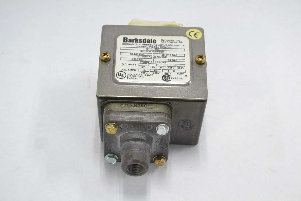 Barksdale Products E1HH250 - 10250 Housed Pressure Switch