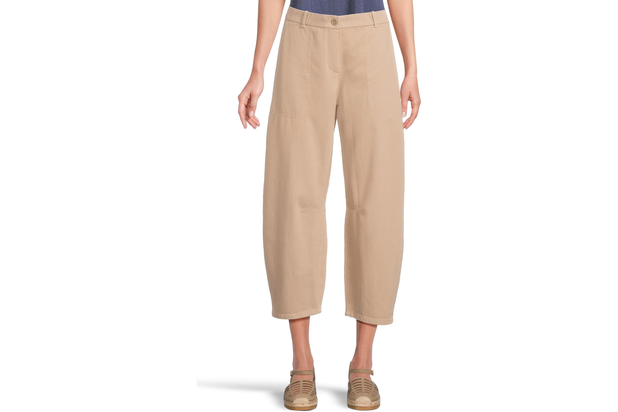 Брюки Eileen Fisher Garment Dyed Utility Cotton Petite Ankle Barrel Pant With Pockets