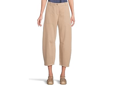 Eileen Fisher Garment Dyed Utility Cotton Petite Ankle Barrel Pant With Pockets Women