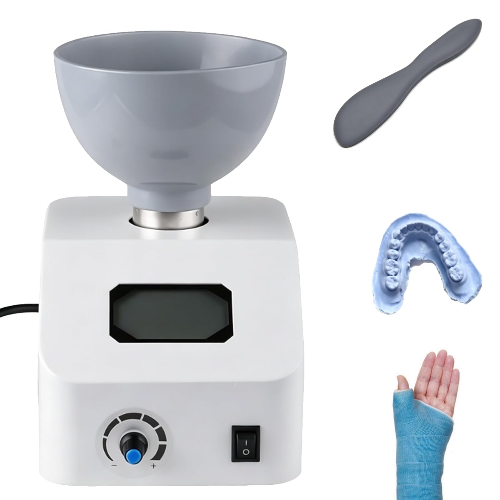 Miscelatore per intonaco dentale, miscelatore automatico di alginato, velocità regolabile, ideale per miscelare materiali di impronta di alginato e intonaco, capacità