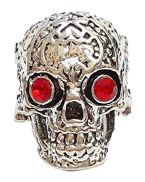 Skull Head Ring Golden Colour for Men & Women Indian Size 16-19 Antique Style Lion Head King Fashion Bikers-image-40